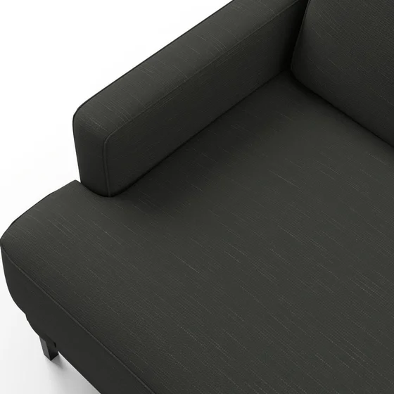 Photo of the fabric Ficus Soot swatch by Mokum. Use for Upholstery, Accessory. Style of Plain, Texture