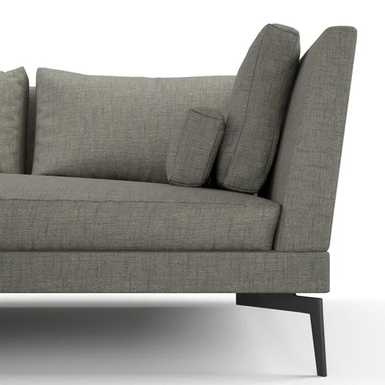 Photo of the fabric Sahel Slate swatch by Mokum. Use for Upholstery, Accessory. Style of Plain, Texture