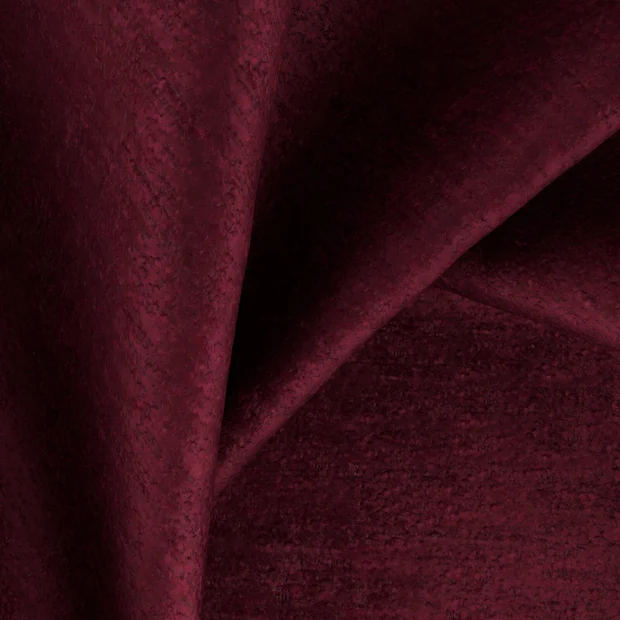 Photo of the fabric Brigadier Burgundy swatch by Zepel FibreGuard. Use for Curtains, Upholstery, Accessory, Top of Bed. Style of Chenille, Plain