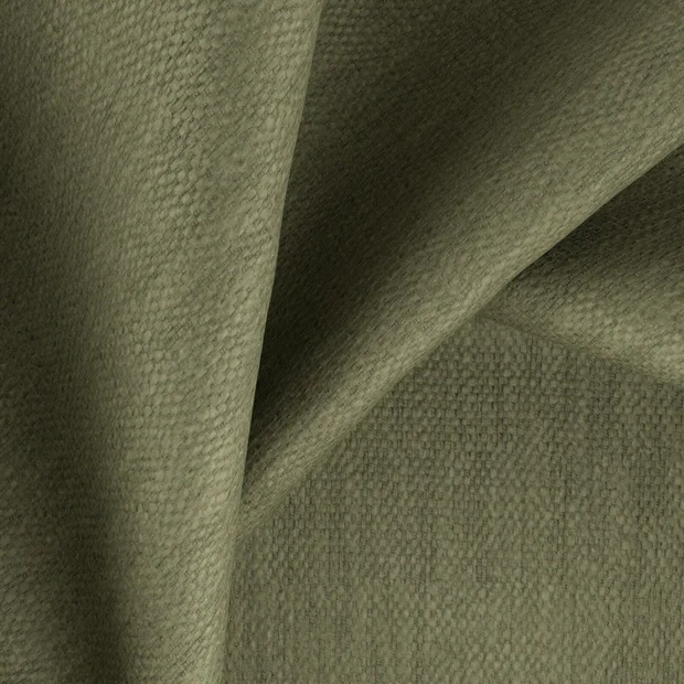 Photo of the fabric Cordoba Moss swatch by Zepel FibreGuard. Use for Curtains, Upholstery, Accessory, Top of Bed. Style of Plain, Texture