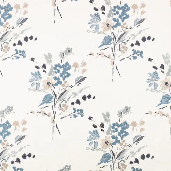 Photo of the fabric Abloom V3555 02 swatch by Villa Nova. . Style of Embroidery, Floral And Botannical