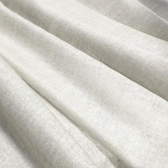 Photo of the fabric Uru Ecru swatch by Mokum. Use for Sheer Curtains. Style of Plain, Sheer