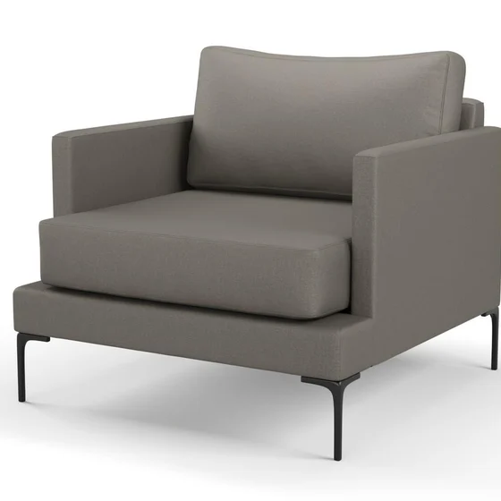 Photo of the fabric Eternal Slate swatch by Mokum. Use for Curtains, Upholstery, Accessory. Style of Plain, Texture