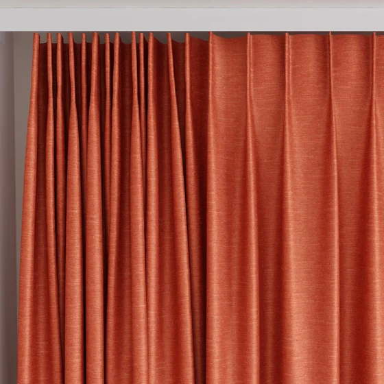 Photo of the fabric Provence Pumpkin swatch by James Dunlop Essentials. Use for Curtains, Upholstery, Accessory, Top of Bed. Style of Plain, Texture