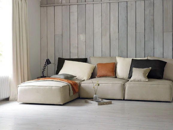 Photo of the fabric Alberta V3136 26 in situ by Villa Nova. Use for Curtains, Upholstery, Accessory, Top of Bed. Style of Plain, Texture