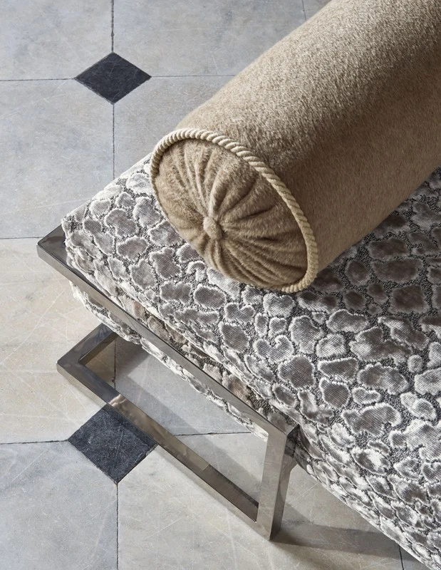 Photo of the fabric Billy Z276 04 in situ by Zinc. Use for Curtains, Upholstery Light Duty, Accessory, Top of Bed. Style of Plain, Texture