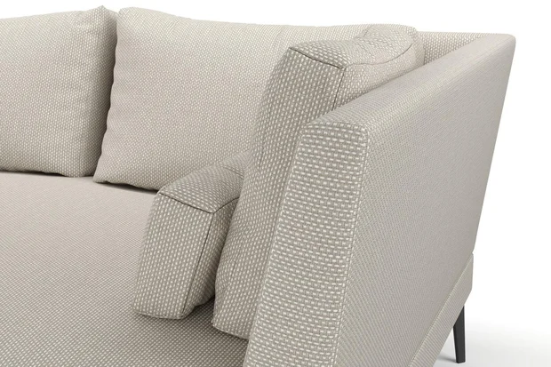 Photo of the fabric Souk Quartz swatch by Mokum. Use for Upholstery, Accessory. Style of Plain, Texture