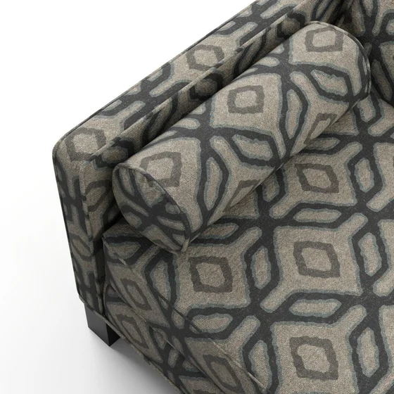 Photo of the fabric Enhance Ink swatch by James Dunlop. Use for Upholstery, Accessory. Style of Geometric, Print