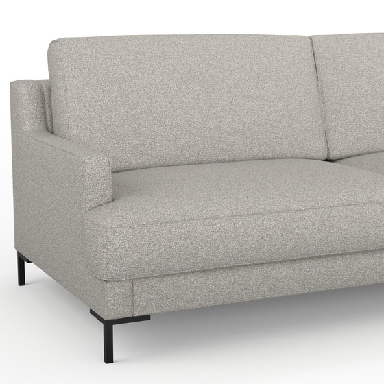 Photo of the fabric Grain Silver swatch by Mokum. Use for Upholstery, Accessory, Top of Bed. Style of Plain, Texture