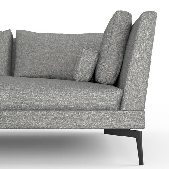 Photo of the fabric Grain Flint swatch by Mokum. Use for Upholstery, Accessory, Top of Bed. Style of Plain, Texture