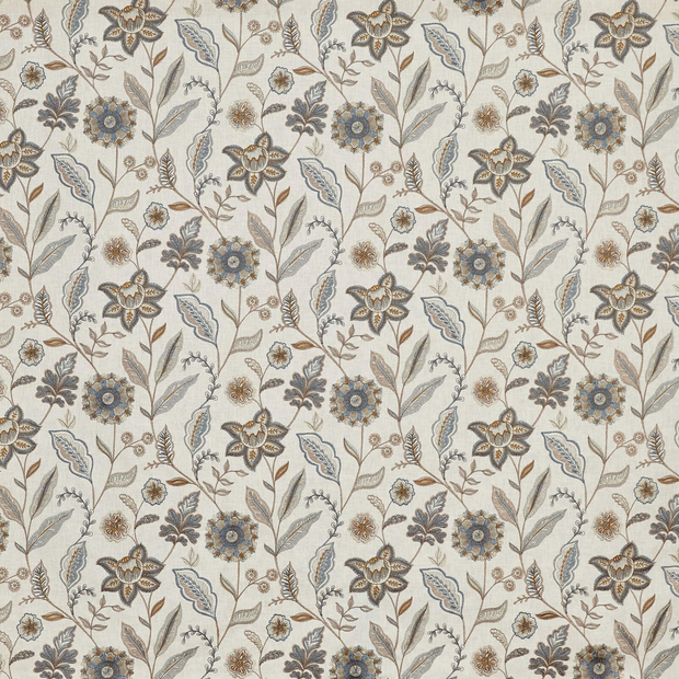 Photo of the fabric Amisha 4204 906 swatch by Prestigious. Use for Curtains, Accessory. Style of Floral And Botannical, Jacquard
