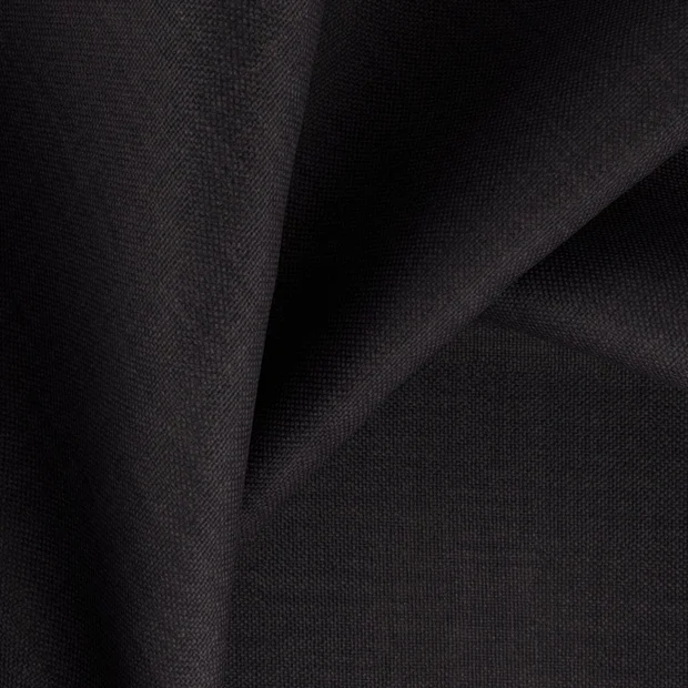 Photo of the fabric Loci Dim Out Onyx swatch by FR-One. Use for Curtains. Style of Dim Out, Plain