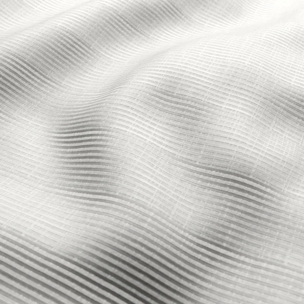 Photo of the fabric Leonardo Silver swatch by Zepel. Use for Curtains, Accessory. Style of Jacquard, Stripe