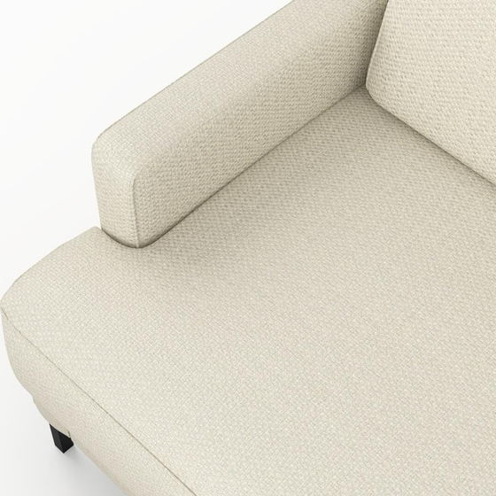 Photo of the fabric Strata Chalk swatch by Mokum. Use for Upholstery, Accessory. Style of Plain, Texture