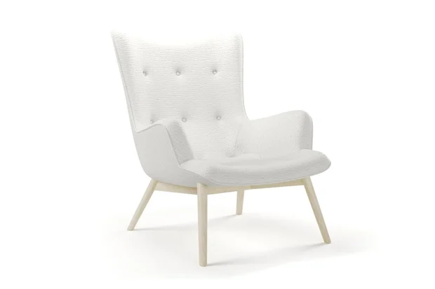 Photo of the fabric Nestle Blanc swatch by James Dunlop. Use for Upholstery, Accessory. Style of Plain, Velvet