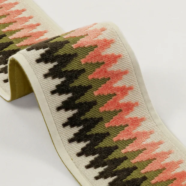 Photo of the fabric Chevron Braid T116 01 swatch by Romo. Use for Trim