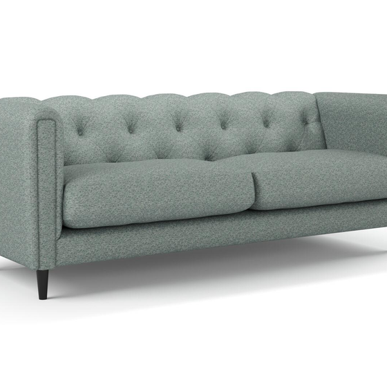 Photo of the fabric Omni Emerald swatch by James Dunlop FibreGuard. Use for Upholstery, Accessory, Top of Bed. Style of Plain, Texture