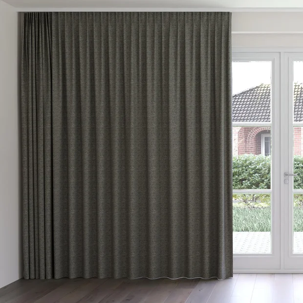 Photo of the fabric Laurel FR Blackout Shadow swatch by James Dunlop Essentials. Use for Curtains. Style of Abstract