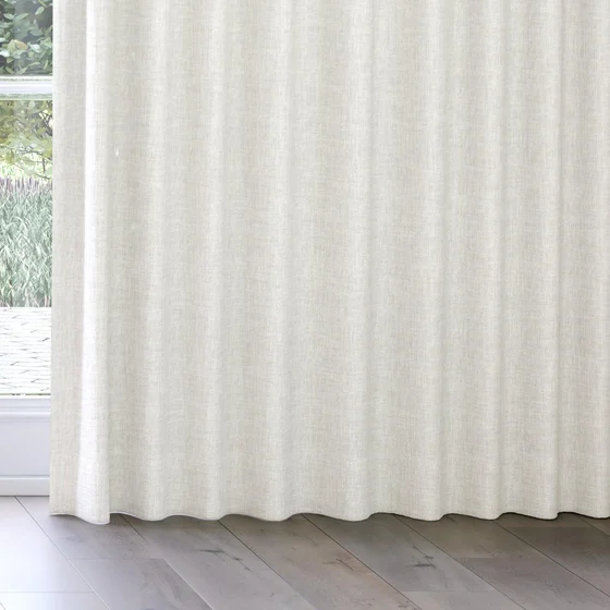 Photo of the fabric Earthwild Cream swatch by James Dunlop FibreGuard. Use for Curtains, Upholstery, Accessory, Top of Bed. Style of Plain, Texture