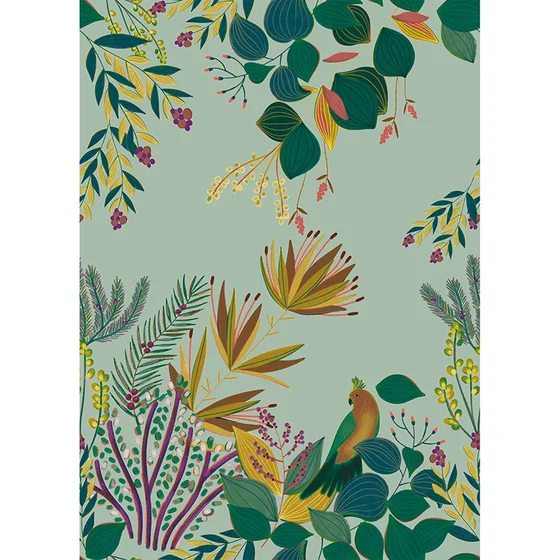 Photo of the fabric Cocka. Island Panel 10151 10151 72 09 swatch by Casadeco. Use for Wall Covering, Wall Panel/Mural