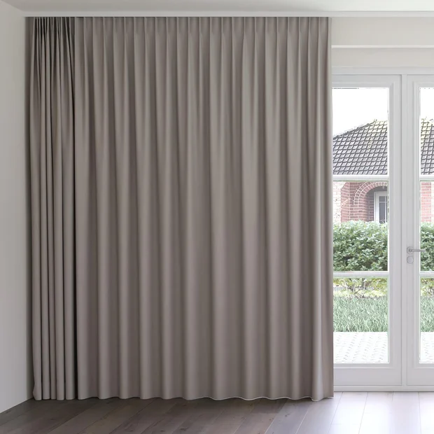 Photo of the fabric Vela Ash swatch by James Dunlop FibreGuard. Use for Curtains, Upholstery, Accessory, Top of Bed. Style of Plain, Velvet