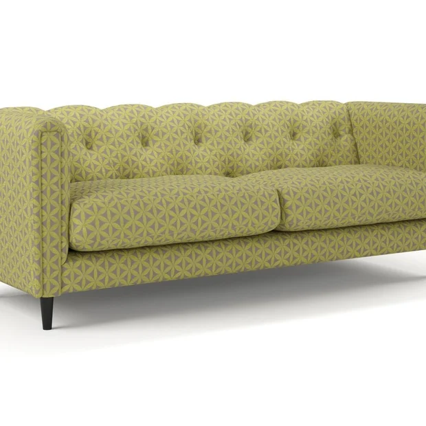 Photo of the fabric Tapa Lime swatch by James Dunlop. Use for Upholstery, Accessory. Style of Geometric