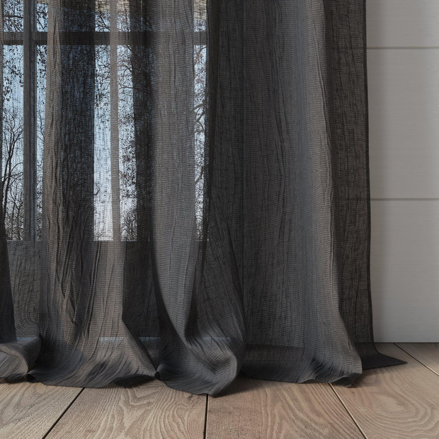Photo of the fabric Sonata Carbon swatch by James Dunlop. Use for Curtains. Style of Plain, Texture