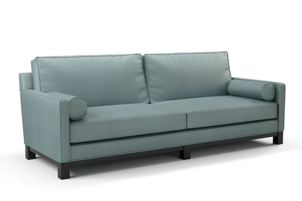 Photo of the fabric Aviator Peacock swatch by James Dunlop FibreGuard. Use for Upholstery, Accessory, Top of Bed. Style of Chenille, Plain