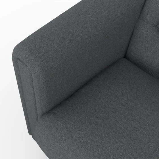 Photo of the fabric Alpine Slate swatch by James Dunlop. Use for Upholstery, Accessory. Style of Plain, Texture