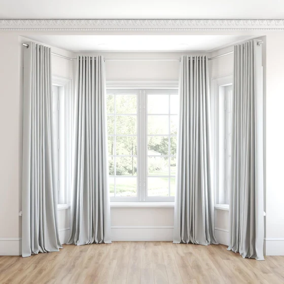Photo of the fabric Quantum FR Cloud swatch by Linings. Use for Curtains. Style of Dim Out