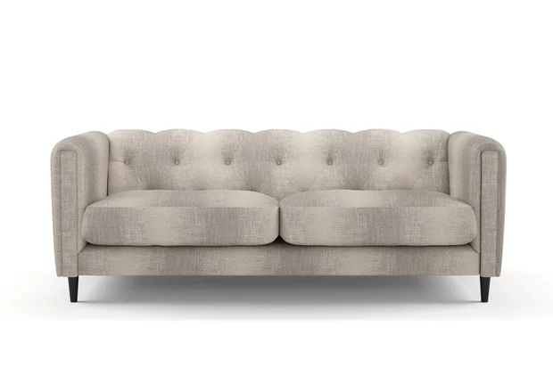 Photo of the fabric Maxime Zinc swatch by James Dunlop. Use for Upholstery, Accessory. Style of Stripe, Texture