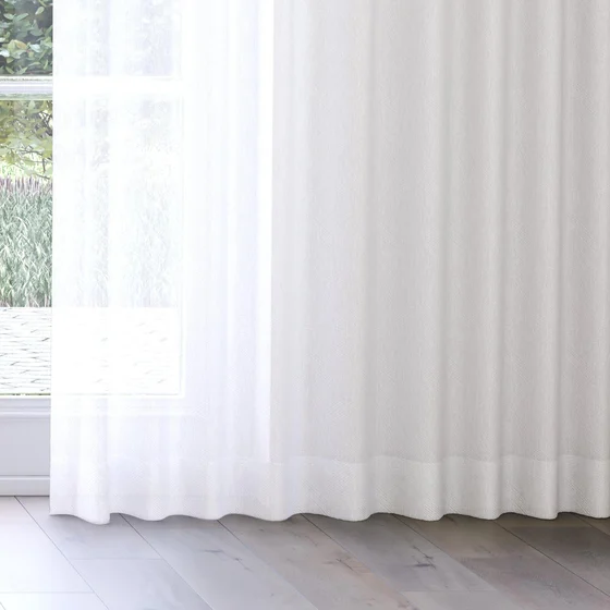 Photo of the fabric Refraction Calm swatch by James Dunlop. Use for Sheer Curtains. Style of Geometric, Sheer