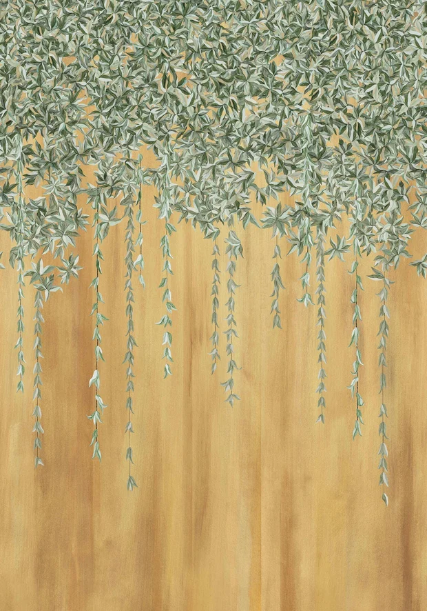 Photo of the fabric Hedera Wpanel 7642 7642 1732 swatch by Casamance. Use for Wall Covering, Wall Panel/Mural. Style of Floral And Botannical, Print