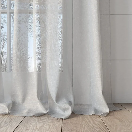 Photo of the fabric Tempest Linen swatch by Mokum. Use for Sheer Curtains. Style of Plain, Sheer