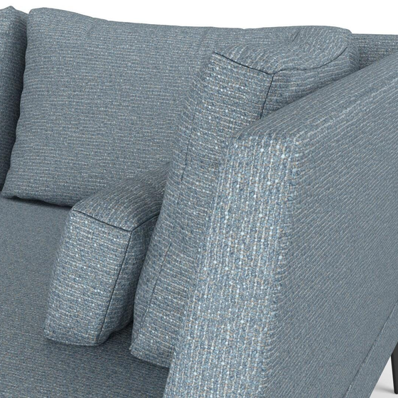 Photo of the fabric Grain Denim swatch by Mokum. Use for Upholstery, Accessory, Top of Bed. Style of Plain, Texture