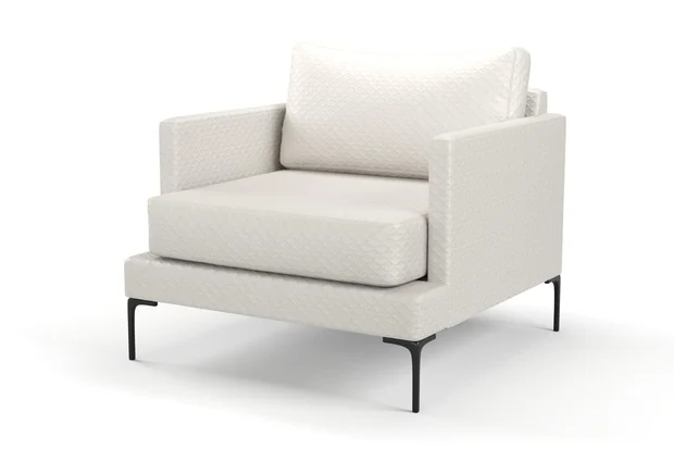 Photo of the fabric Topiary Oyster swatch by Mokum. Use for Upholstery, Accessory. Style of Geometric