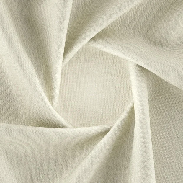 Photo of the fabric Linex Ivory swatch by Zepel. Use for Curtains, Upholstery, Accessory, Top of Bed. Style of Plain, Texture