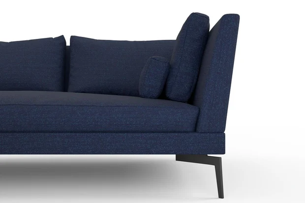 Photo of the fabric Elba Deepsea swatch by Mokum. Use for Upholstery, Accessory. Style of Plain, Texture