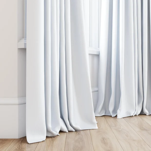 Photo of the fabric Stallion 2 UC White swatch by James Dunlop Essentials. Use for Curtains, Accessory. Style of Plain, Texture
