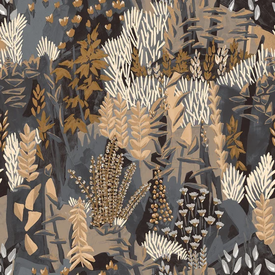 Photo of the fabric Erica Wp 7657 0508 swatch by Casamance. Use for Wall Covering. Style of Floral And Botannical, Print