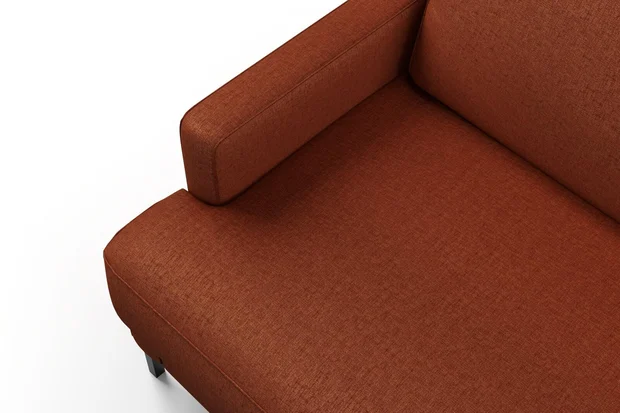 Photo of the fabric Tahiti Brick swatch by Mokum FibreGuard. Use for Curtains, Upholstery, Accessory, Top of Bed. Style of Chenille, Plain