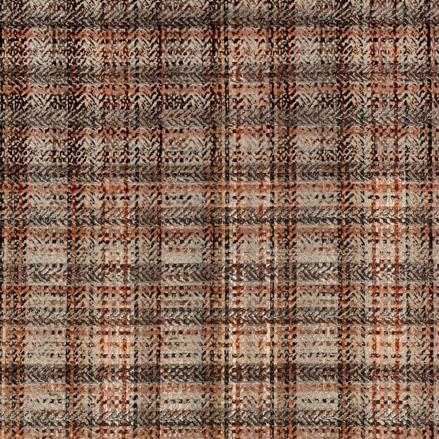 Photo of the fabric Zurana 9153 03 swatch by Black Edition. . Style of Checks, Velvet