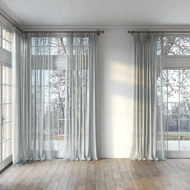 Photo of the fabric Zip Shadow swatch by James Dunlop. Use for Sheer Curtains. Style of Plain, Sheer