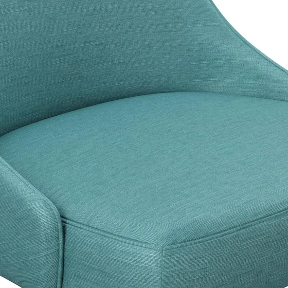 Photo of the fabric Provence Peacock swatch by James Dunlop Essentials. Use for Curtains, Upholstery, Accessory, Top of Bed. Style of Plain, Texture