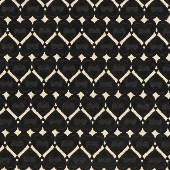 Photo of the fabric Hearts K5369 02 swatch by Kirkby Design. Use for Upholstery, Accessory. Style of Geometric, Velvet