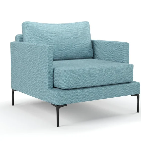 Photo of the fabric Reef Aqua swatch by Mokum. Use for Upholstery, Accessory. Style of Plain, Texture
