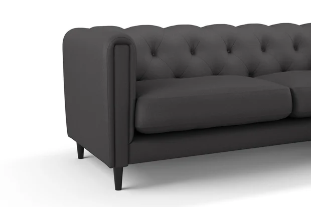 Photo of the fabric Urban Charcoal swatch by James Dunlop. Use for Curtains, Upholstery, Accessory. Style of Plain, Texture