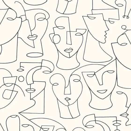 Photo of the fabric Portrait Wallpaper 8616 8616 01 16 swatch by Casadeco. Use for Wall Covering. Style of Texture