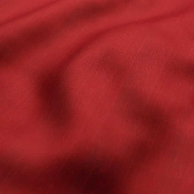 Photo of the fabric Luxe Ruby swatch by James Dunlop Essentials. Use for Curtains, Accessory, Top of Bed. Style of Plain, Texture