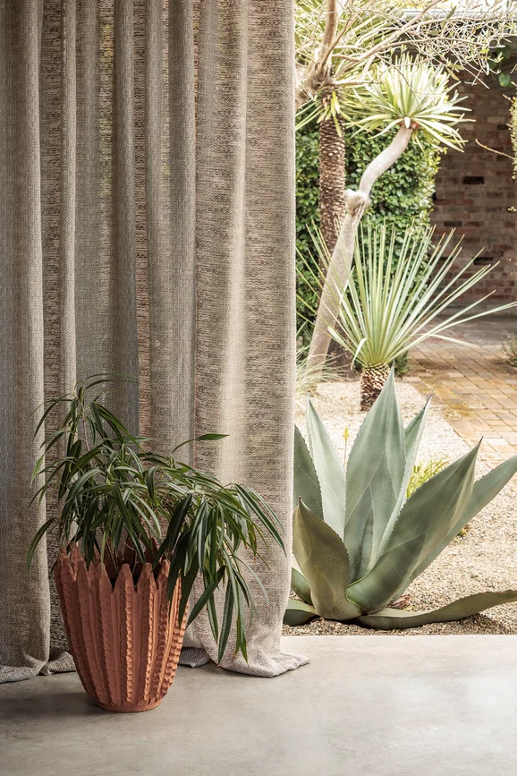 Photo of the fabric Cestino Silt in situ by Mokum. Use for Curtains. Style of Plain, Texture